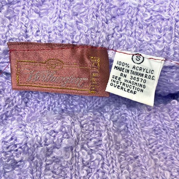 Vintage Worthington Petite Sequined Parrot Cowl Neck Sweater - Size SP - Picture 6 of 6